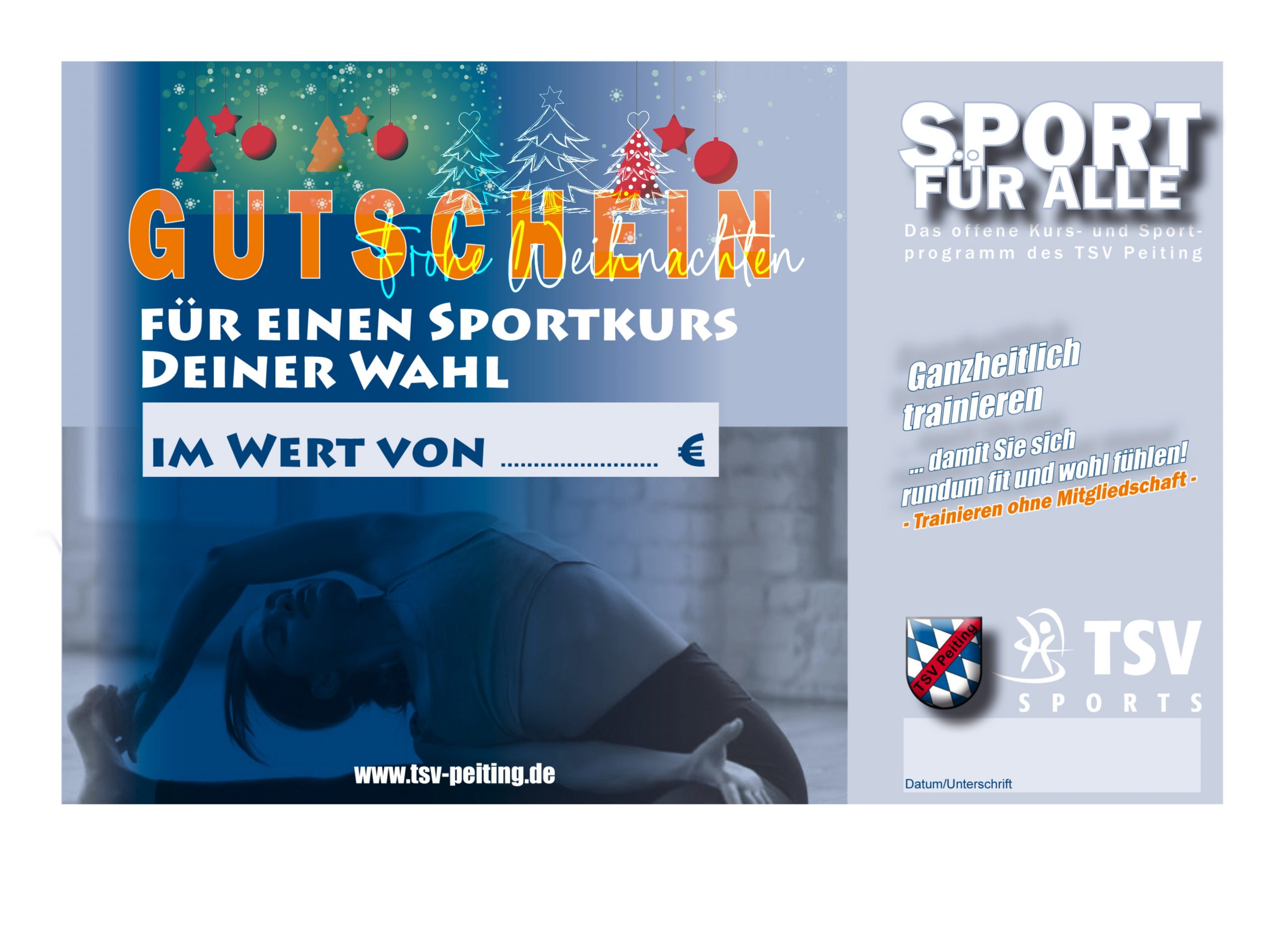 Kurs … das sportliche Weihnachtsgeschenk! TSV Peiting